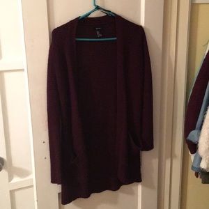 Maroon cardigan